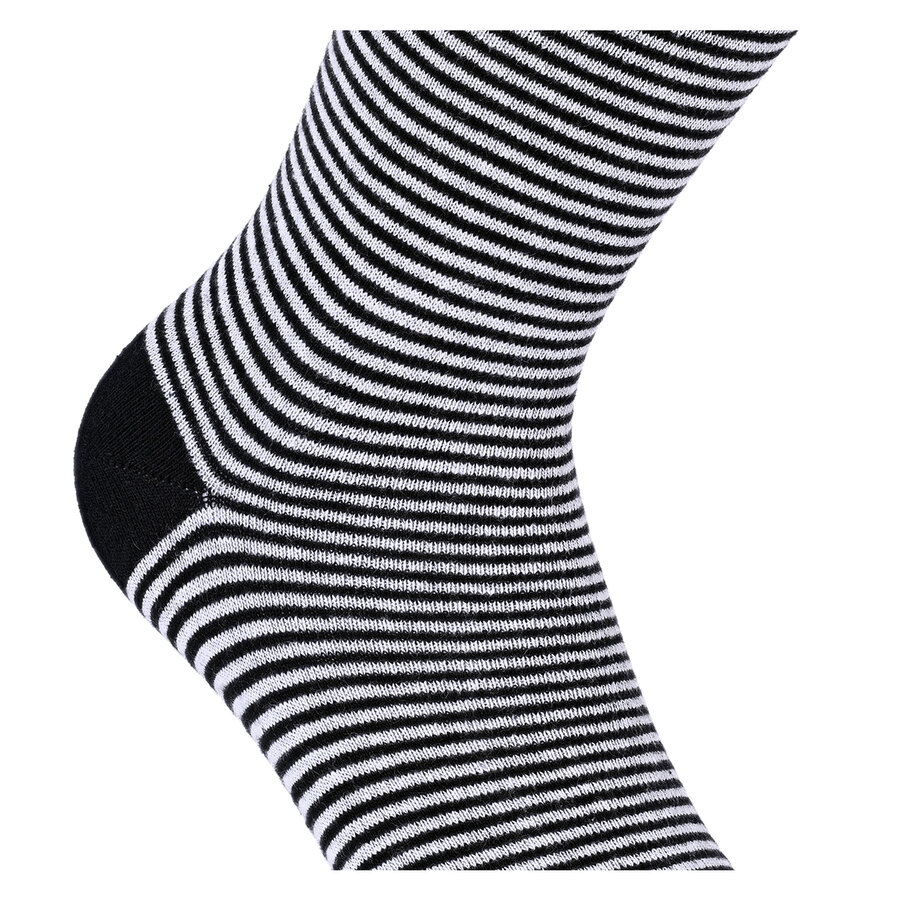 Baumwoll-Socken Streifen Muster schwarz Apollo - 19
