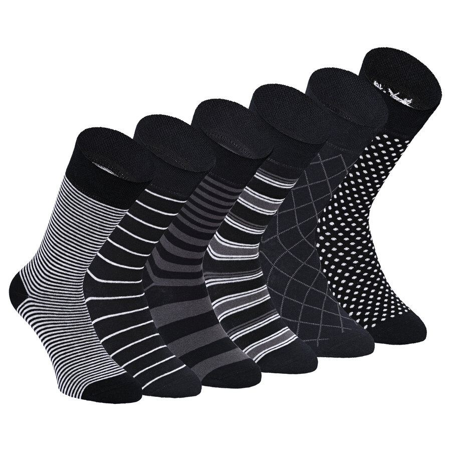 Bio-Baumwolle Socken Streifen Muster schwarz Apollo