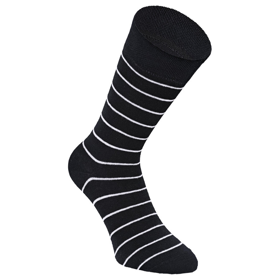 Baumwoll-Socken Streifen Muster schwarz Apollo - 8