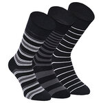 Bio-Baumwolle Socken Streifen Muster schwarz Apollo - 15