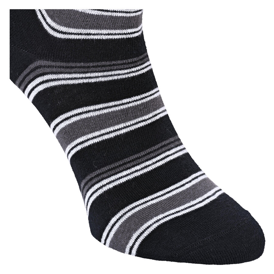 Baumwoll-Socken Streifen Muster schwarz Apollo - 14