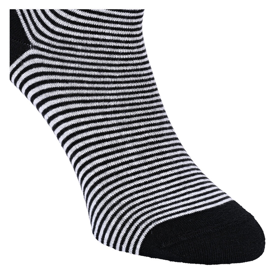 Baumwoll-Socken Streifen Muster schwarz Apollo - 25