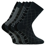 Bio-Baumwolle Socken Streifen Muster schwarz Apollo - 42