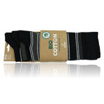Bio-Baumwolle Socken Streifen Muster schwarz Apollo - 40