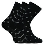 Damen Socken Bio-Baumwolle Apollo Muster Ringel Herzen Sterne schwarz-mix - 37