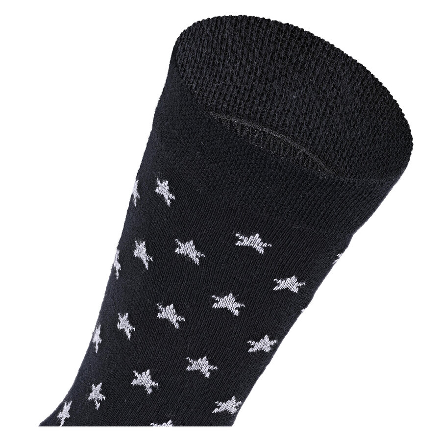 Damen Socken Baumwolle Apollo Muster Ringel Herzen Sterne schwarz-mix - 28