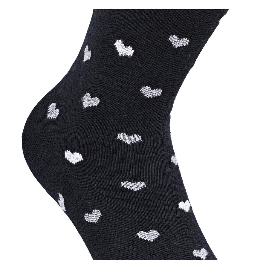 Damen Socken Baumwolle Apollo Muster Ringel Herzen Sterne schwarz-mix - 29