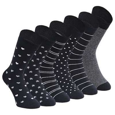 Damen Socken Bio-Baumwolle Apollo Muster Ringel Herzen Sterne