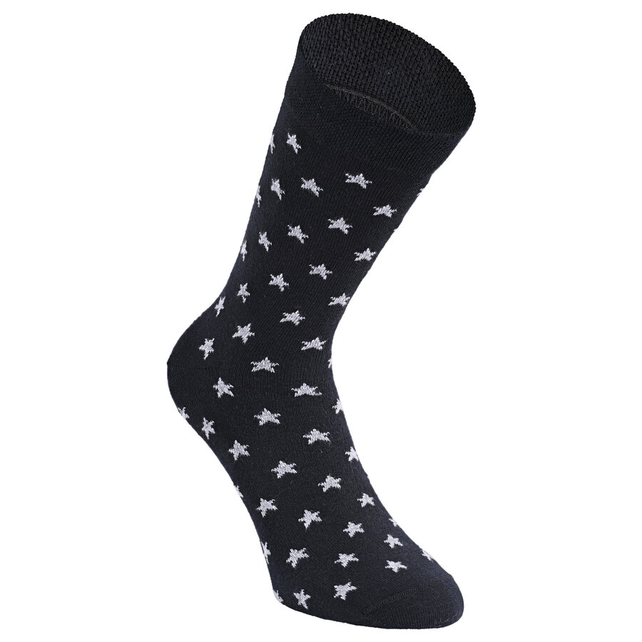 Damen Socken Baumwolle Apollo Muster Ringel Herzen Sterne schwarz-mix - 33