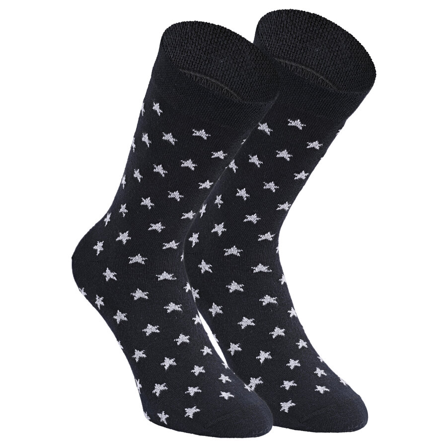 Damen Socken Baumwolle Apollo Muster Ringel Herzen Sterne schwarz-mix - 35