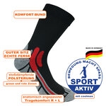 Trekking-Outdoorsocken Coolmax Made in Germany schwarz-grau - 14