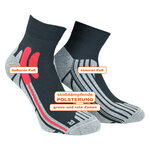 Trekking-Outdoor-Kurzsocken Coolmax Made in Germany schwarz-grau - 13