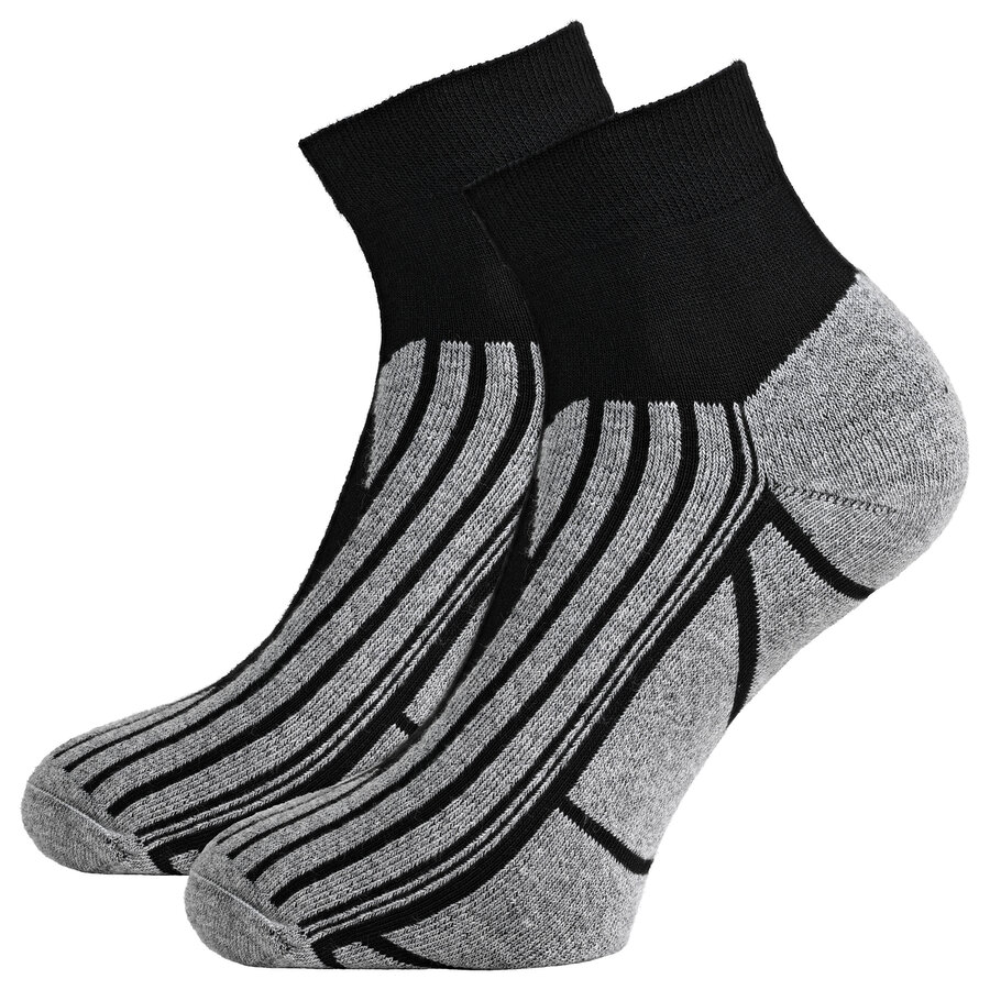Trekking-Outdoor-Kurzsocken Coolmax Made in Germany schwarz-grau - 12