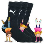 PUMA Kinder Crew Sport Socken mit Vollfrotteesohle schwarz - 6
