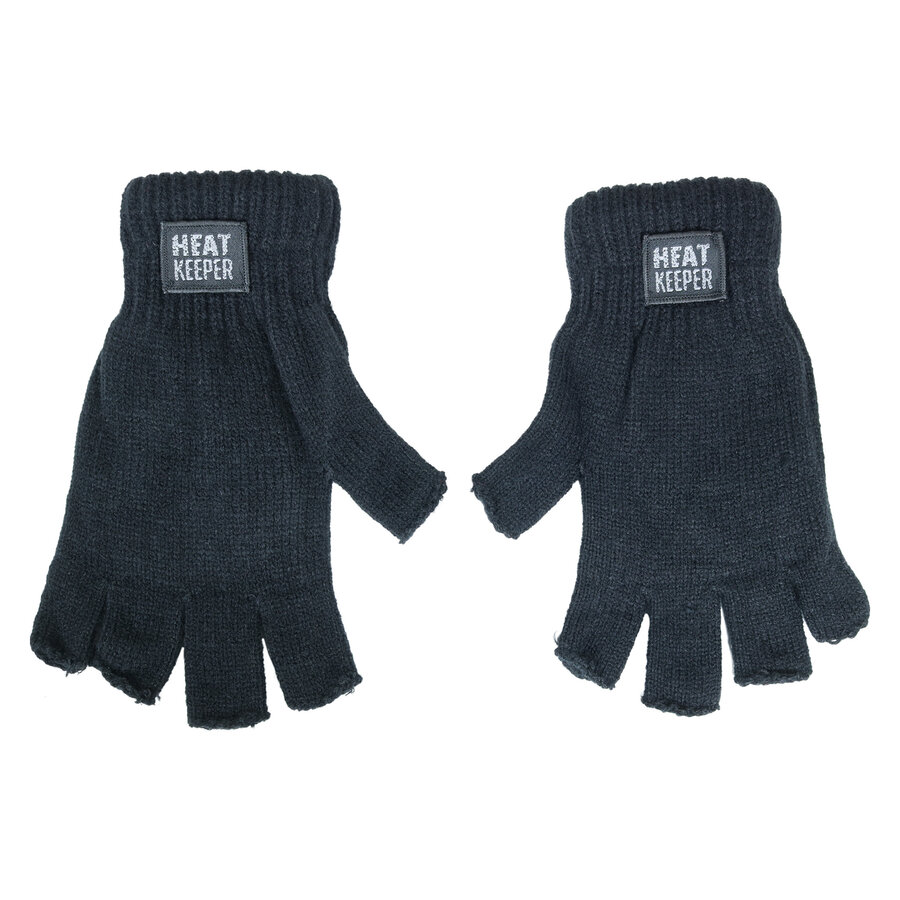 Herren Strick Handschuhe fingerlos TOG Rating 1.9 Heat Keeper schwarz - 4