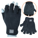 Herren Strick Handschuhe fingerlos TOG Rating 1.9 Heat Keeper schwarz - 1