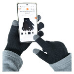 Damen Touchscreen Strick Handschuhe TOG Rating 1.9 Heat Keeper schwarz - 1