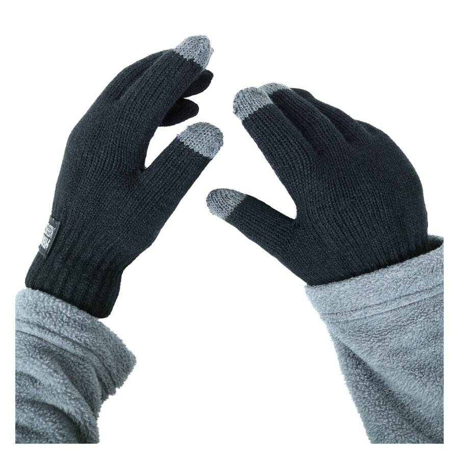 Damen Touchscreen Strick Handschuhe TOG Rating 1.9 Heat Keeper schwarz - 2