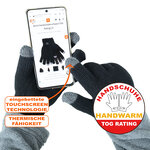 Damen Touchscreen Strick Handschuhe TOG Rating 1.9 Heat Keeper schwarz - 2