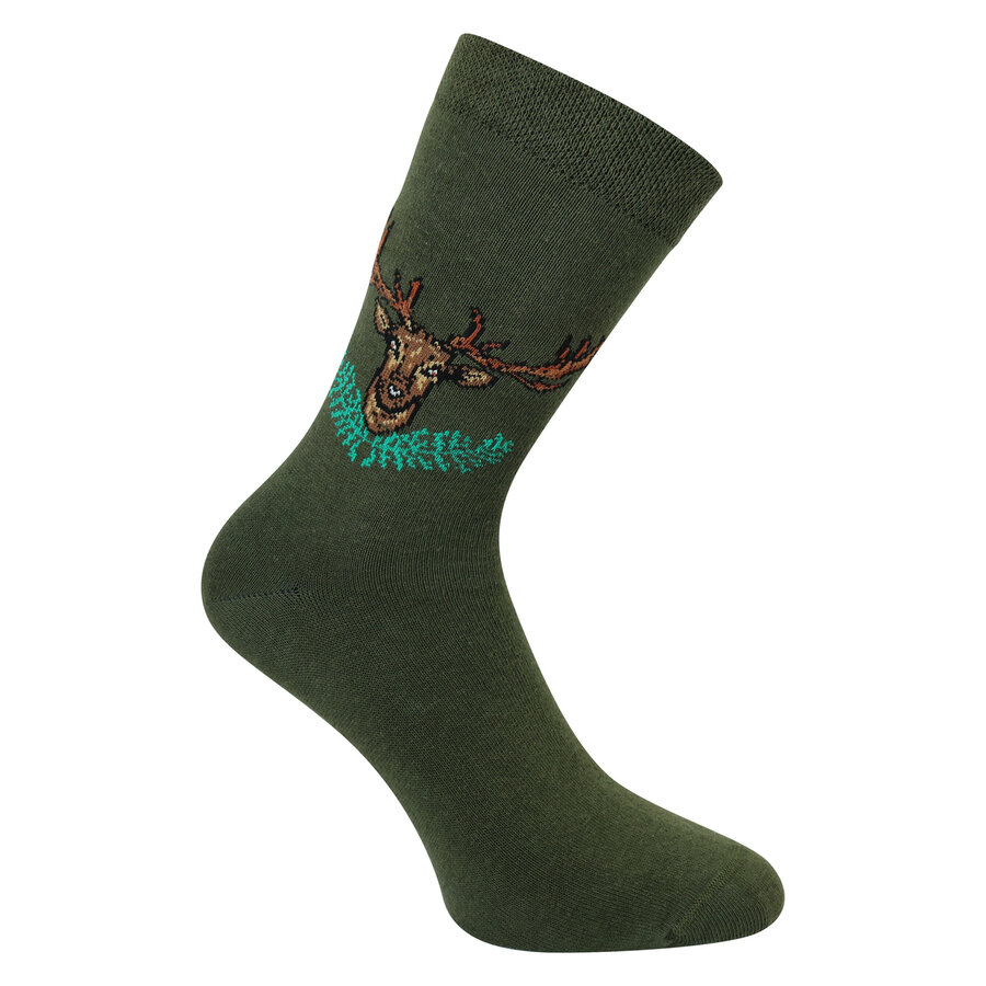 Herrensocken Jagd Hirsch Motiv Baumwolle