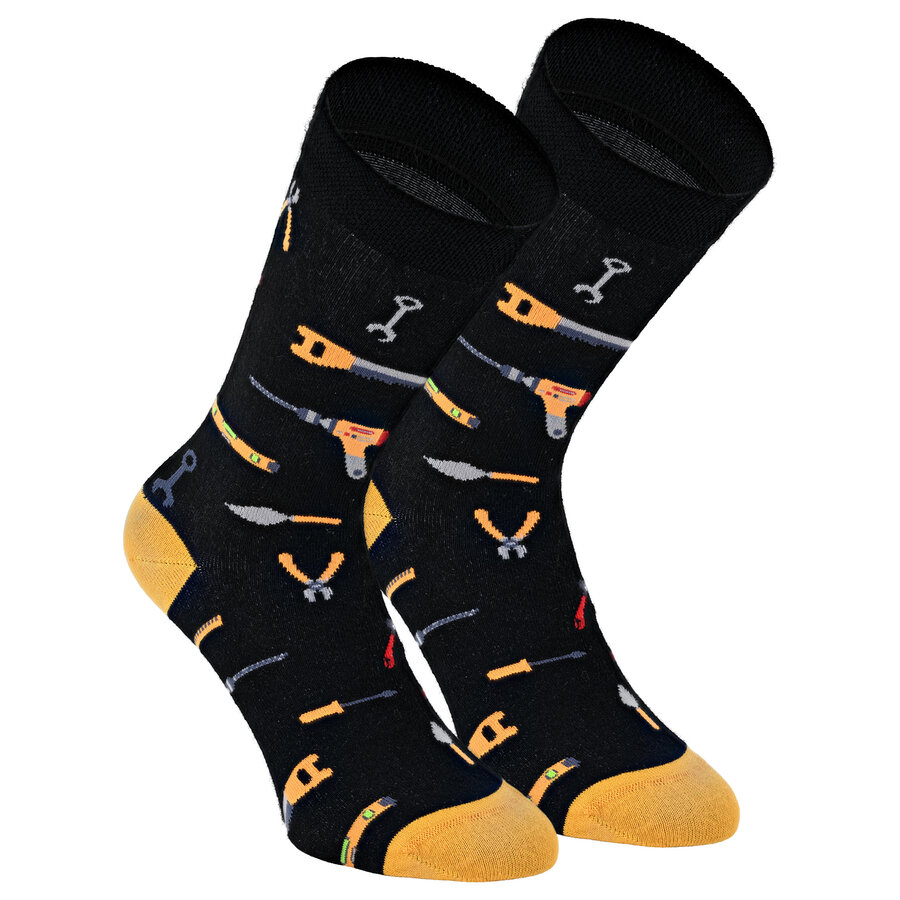 Handwerker Motivsocken Werkzeuge Baumwolle bunt