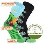 Bauern Motivsocken starke Traktoren Baumwolle - 2
