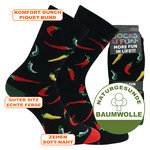 Hot Chili Motiv Socken Peperoni Design Baumwolle - 14