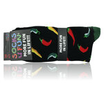 Hot Chili Motiv Socken Peperoni Design Baumwolle - 18