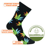 Hanf Motiv-Socken more Fun in Life Baumwolle - 8
