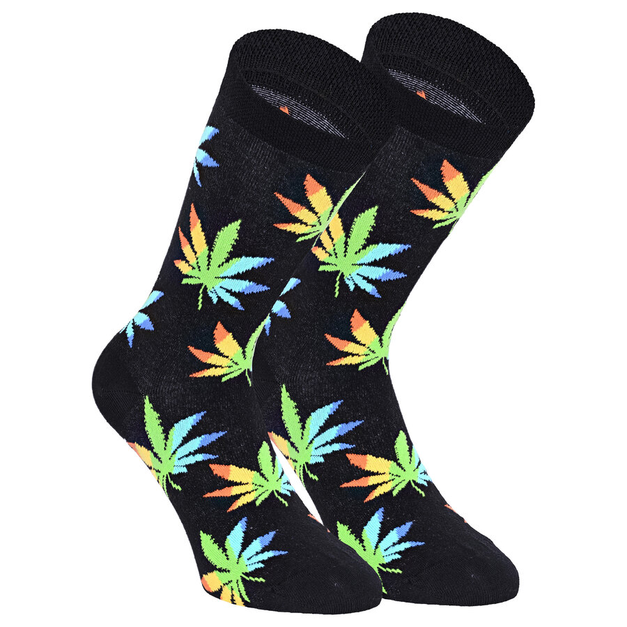 Hanf Motiv-Socken more Fun in Life Baumwolle