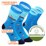 Petri Heil Motiv Socken Angler-Glück Fische Baumwolle - 2
