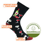 Weinfreunde Motiv Socken Weingenuss ist Lebensfreude Baumwolle - 8
