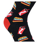 Fast Food Motiv Socken Pommes Hamburger - 11