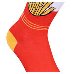 Fast Food Motiv Socken Pommes Hamburger - 4