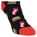 Fast Food Motiv Socken Pommes Hamburger - 9