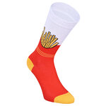 Fast Food Motiv Socken Pommes Hamburger - 12