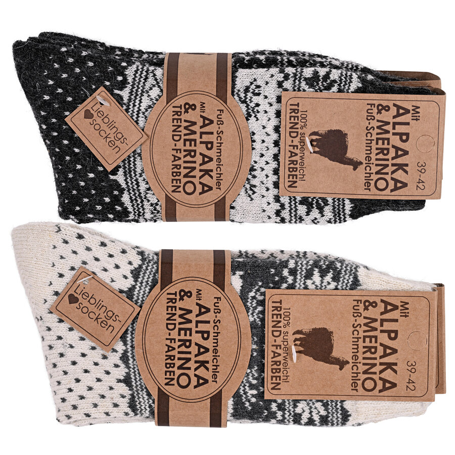 Norweger Socken Alpaka-Merino-Wolle Hygge-Design - 4