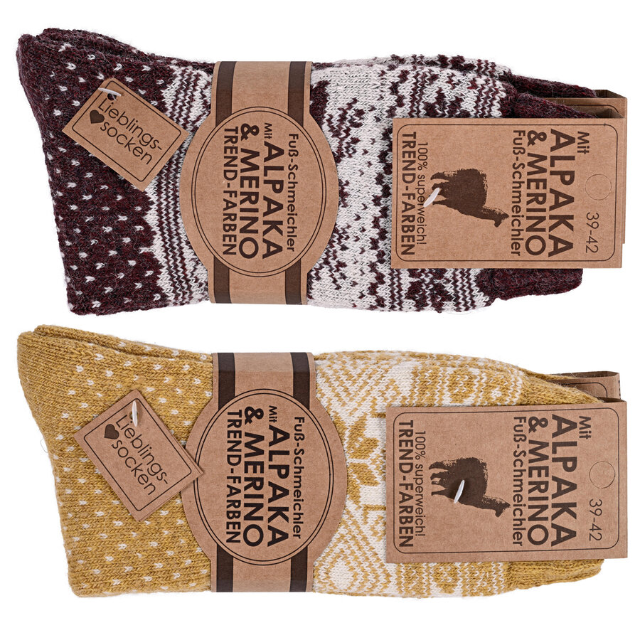 Norweger Socken Alpaka-Merino-Wolle Hygge-Design - 5