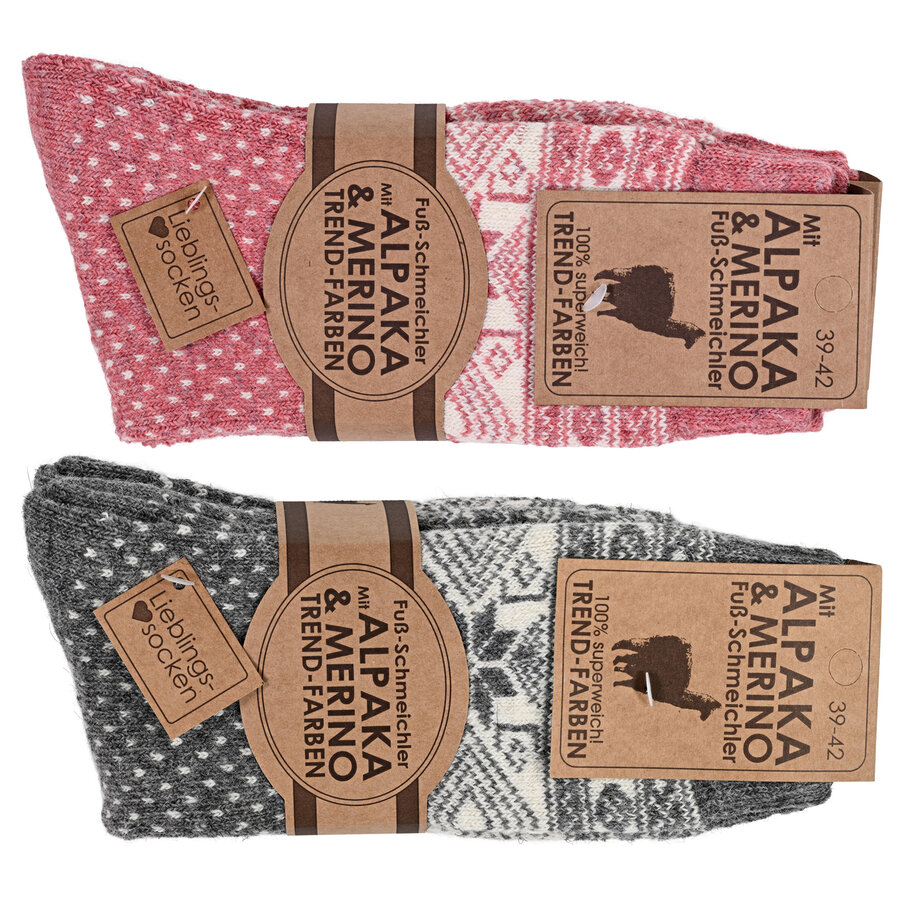 Norweger Socken Alpaka-Merino-Wolle Hygge-Design - 3