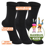 Bambus Kindersocken schwarz - 2