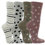Damen Wollsocken Apollo Retro-Look Muster - 1