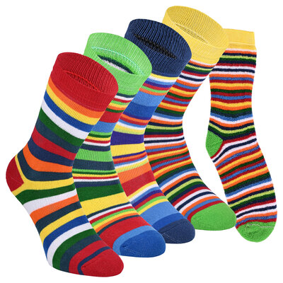 Kinder Ringel-Thermo-Socken kunterbunt