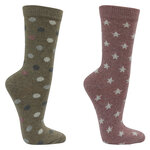 Damen Wollsocken Apollo Retro-Look Muster - 5