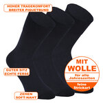 Herren Merino-Wollsocken ohne Gummidruck Apollo marine - 2