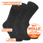 Herren Merino Wolle Socken ohne Gummidruck Apollo anthrazit - 2