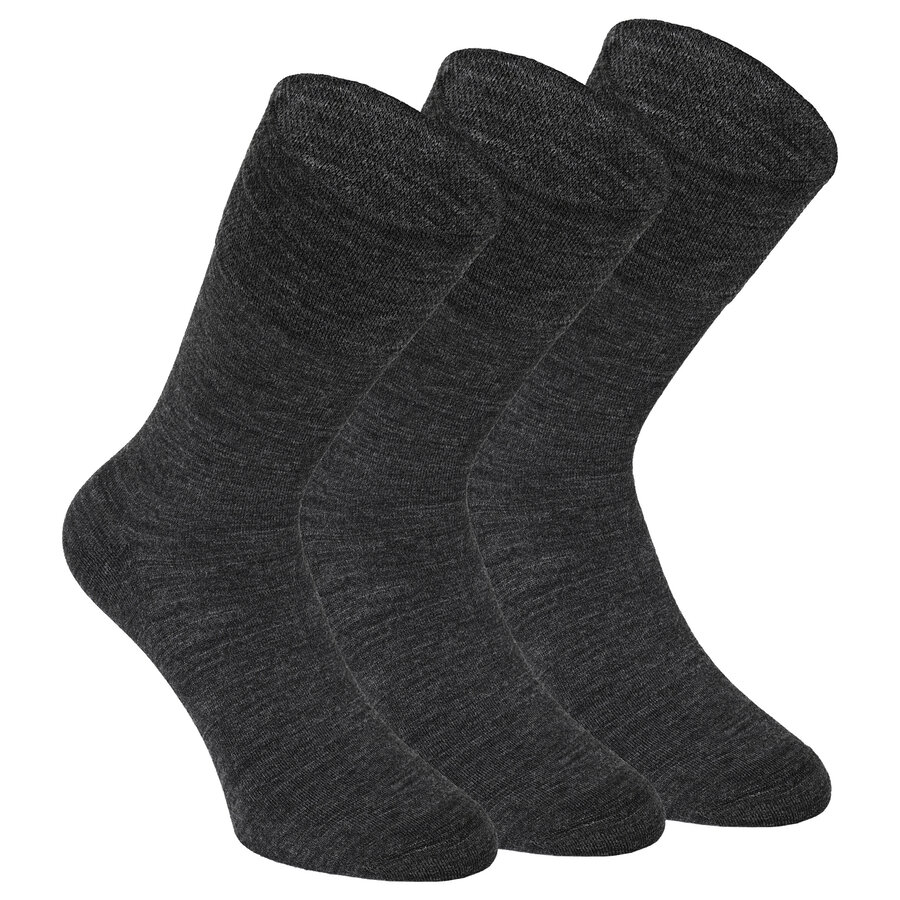 Herren Merino Wolle Socken ohne Gummidruck Apollo anthrazit