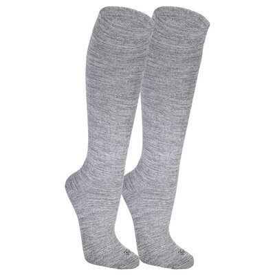 Herren Kniestrümpfe ohne Gummidruck Merino Wolle Apollo hellgrau