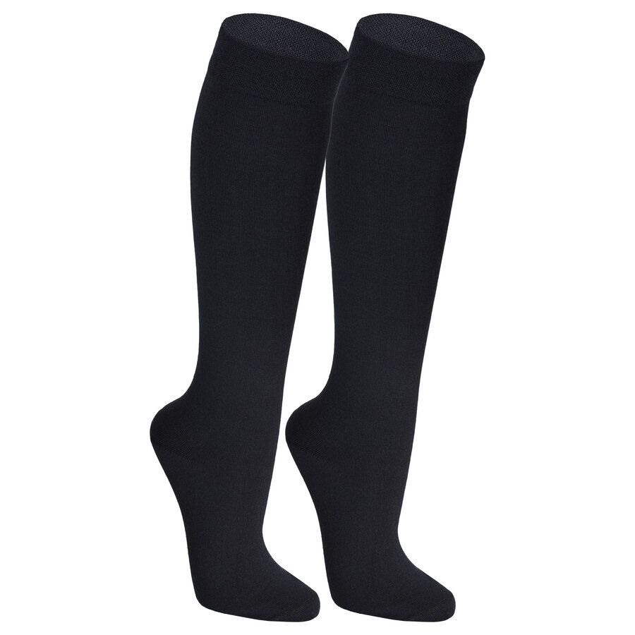 Herren Kniestrümpfe ohne Gummidruck Merino Wolle Apollo marine