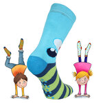 Kinder Thermo Socken Monster-Gesichter ABS Noppen - 7