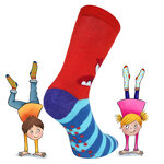 Kinder Thermo Socken Monster-Gesichter ABS Noppen - 9
